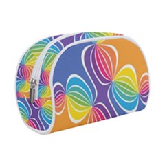 Illustration Abstract Background Pattern Rainbow Color Make Up Case (small) by Wegoenart