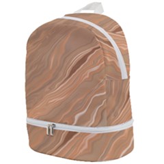 Abstract Marble Effect Earth Stone Texture Zip Bottom Backpack by Wegoenart