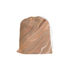 Abstract Marble Effect Earth Stone Texture Drawstring Pouch (medium) by Wegoenart