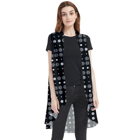 Illustration  Dots Dot Geometric Pattern Digital Art Sleeveless Chiffon Waistcoat Shirt by Wegoenart