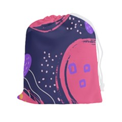 Illustration Abstract Background Shape Drawstring Pouch (2xl) by Wegoenart