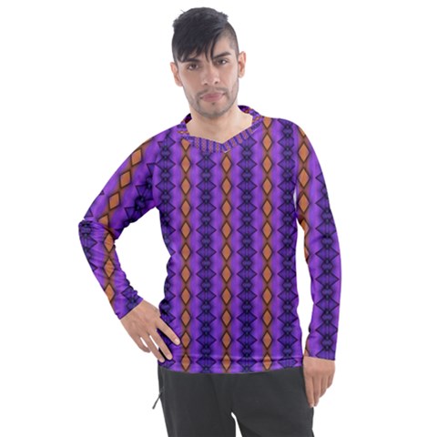 Illustrations Background Diamond Pattern Wallpaper Men s Pique Long Sleeve Tee by Wegoenart