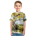 Landscape Painting Meadow Garden Kids  Sport Mesh Tee View1
