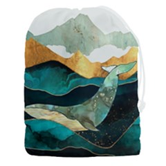 Ocean Whale Painting Sea Undersea Drawstring Pouch (3xl) by Wegoenart