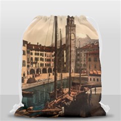  The Harbor, Riva, Lake Garda, Italy 1890-1900 Drawstring Bag (small) by ConteMonfrey