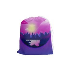 Landscape Illustration Illustrator Drawstring Pouch (medium) by Wegoenart