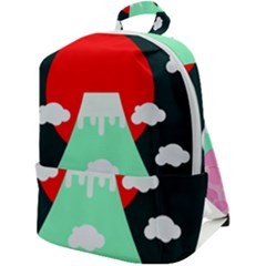 Mount Fuji Japan Landscape Volcano Zip Up Backpack by Wegoenart