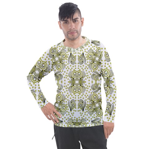 Background Pattern Texture Design Men s Pique Long Sleeve Tee by Wegoenart