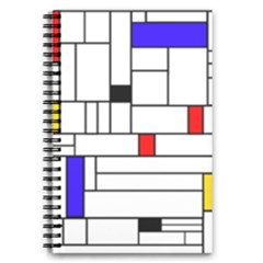 Illustration Geometric Abstract Plates Mosaic 5 5  X 8 5  Notebook by Wegoenart