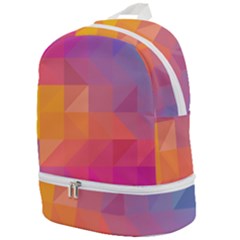 Illustration Geometric Pattern Design Graphic Zip Bottom Backpack by Wegoenart