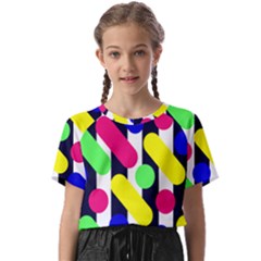Illustration Geometric Form Circle Line Pattern Kids  Basic Tee by Wegoenart