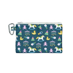Cute Babies Toys Seamless Pattern Canvas Cosmetic Bag (small) by Vaneshart