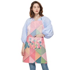 Illustration Pink Background Geometric Triangle Pocket Apron by Wegoenart
