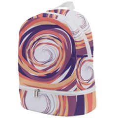 Illustration Colorful Yellow Purple Orange Zip Bottom Backpack by Wegoenart
