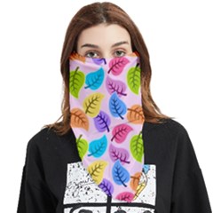 Pattern Illustration Background Abstract Leaves To Dye Face Covering Bandana (triangle) by Wegoenart