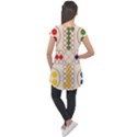 Ludo Game Cap Sleeve High Low Top View2