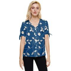 Illustration Pattern Abstract Wallpaper Design Bow Sleeve Button Up Top by Wegoenart