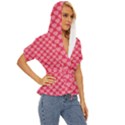 Valentine Lobe Hearts Background Seamless Tile Lightweight Drawstring Hooded Top View3