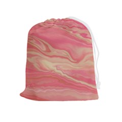 Illustration Graphic Pattern Texrure Pink Maeble Drawstring Pouch (xl) by Wegoenart