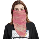 Illustration Graphic Pattern Texrure Pink Maeble Face Covering Bandana (Triangle) View1