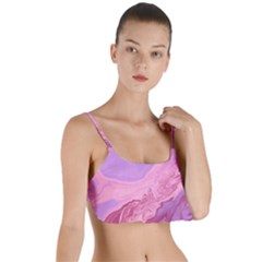 Illustration Art Pink Design Wallpaper Layered Top Bikini Top  by Wegoenart