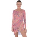 Illustration Background Light Abstract Texture Asymmetric Cut-Out Shift Dress View1