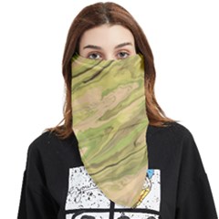 Green Pattern Texture Marble Face Covering Bandana (triangle) by Wegoenart