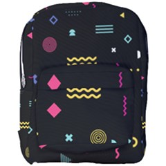 Illustration Geometric Art Colorful Shapes Full Print Backpack by Wegoenart