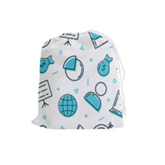 Pattern Business Graphics Seamless Drawstring Pouch (large) by Wegoenart