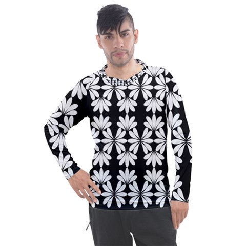 Illustration Floral Pattern Floral Background Men s Pique Long Sleeve Tee by Wegoenart