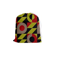 Illustration Background Pattern Texture Design Drawstring Pouch (medium) by Wegoenart