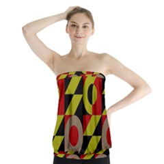Illustration Background Pattern Texture Design Strapless Top by Wegoenart