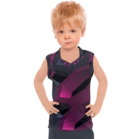 Illustration Hexagon Geometric Art Design Kids  Sport Tank Top by Wegoenart