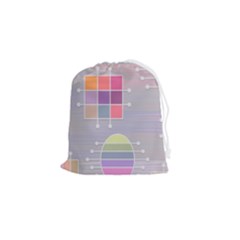Illustration Pastel Shape Geometric Drawstring Pouch (small) by Wegoenart