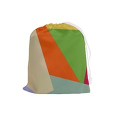 Illustration Colored Paper Abstract Background Drawstring Pouch (large) by Wegoenart
