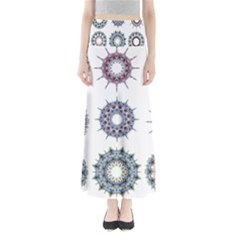 Illustration Pattern Geometric Art Dividers Digital Art Full Length Maxi Skirt by Wegoenart