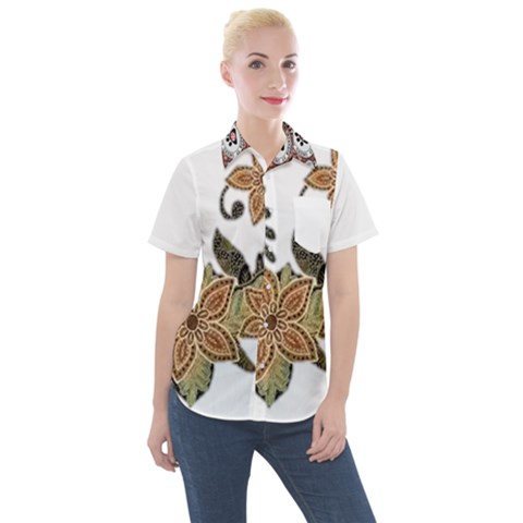 Im Fourth Dimension Colour 39 Women s Short Sleeve Pocket Shirt by imanmulyana