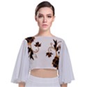 IM Fourth Dimension Colour 55 Tie Back Butterfly Sleeve Chiffon Top View1