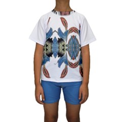 Im Fourth Dimension Colour 60 Kids  Short Sleeve Swimwear by imanmulyana