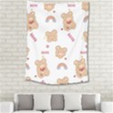 Illustrations Bear Cartoon Background Pattern Medium Tapestry View2