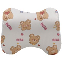 Illustrations Bear Cartoon Background Pattern Head Support Cushion by Sudhe