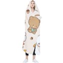 Illustration Bear Cartoon Background Pattern Wearable Blanket View1