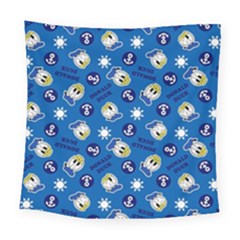 Illustration Duck Cartoon Background Square Tapestry (large) by Sudhe