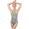 Care Bears Bear Background Cartoon Cross Front Low Back Swimsuit View1