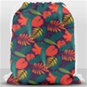 Leaves Pattern Wallpaper Seamless Drawstring Bag (Large) View2