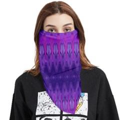 Illustration Purple Abstract Wallpaper Pattern Abstract Face Covering Bandana (triangle) by Sudhe
