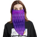 Illustration Purple Abstract Wallpaper Pattern Abstract Face Covering Bandana (Triangle) View1