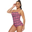 Background-pattern-structure Retro Full Coverage Swimsuit View2