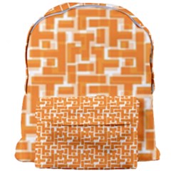 Illustration Orange Background Rectangles Pattern Giant Full Print Backpack by Amaryn4rt