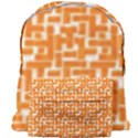 Illustration Orange Background Rectangles Pattern Giant Full Print Backpack View1